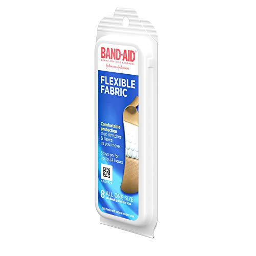Band-Aid Brand Flexible Fabric Adhesive Bandages for Wound Care and First Aid, All One Size, 8 ct