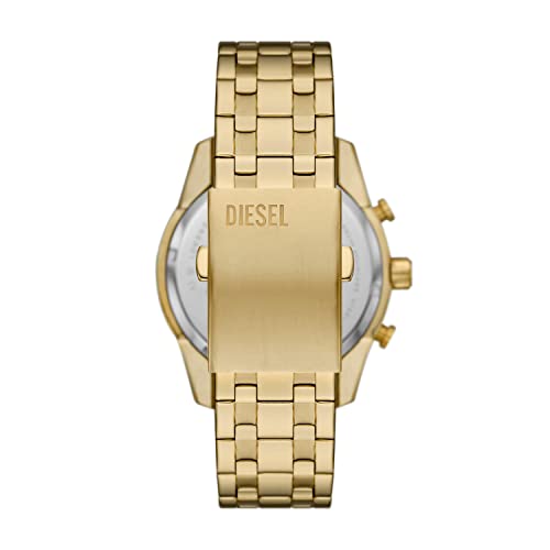 Diesel All-Gender 43mm Split Quartz Stainless Steel Chronograph Watch, Color: Gold (Model: DZ4623)