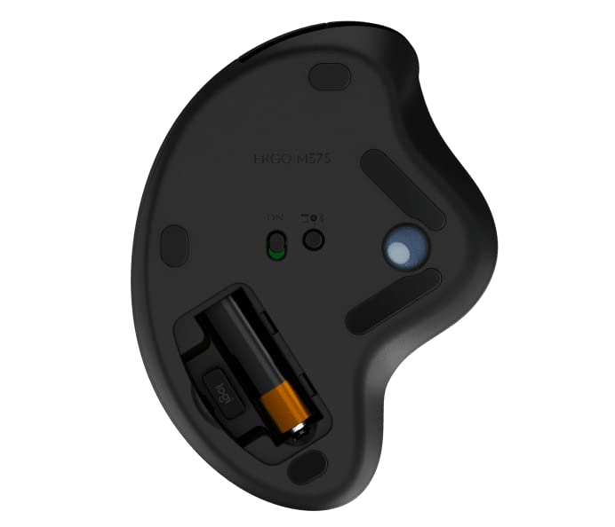 Logitech ERGO M575 Wireless Trackball Mouse - Easy thumb control, precision and smooth tracking, ergonomic comfort design, for Windows, PC and Mac with Bluetooth and USB capabilities - Graphite