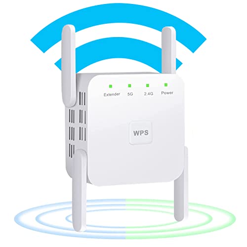 PURBLE WiFi Extender Signal Booster for - 1200Mbps Wall-Through Strong Range Extender, 2.4 & 5G Wireless Internet Repeater with Ethernet Port, Up to 3000 Sq.ft Full Coverage, White