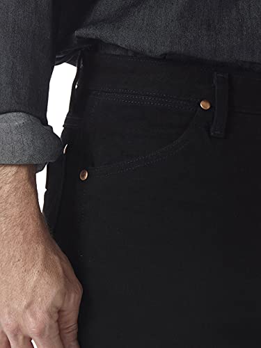 Wrangler Men's 0936 Cowboy Cut Slim Fit Jean, Shadow Black, 27W x 34L