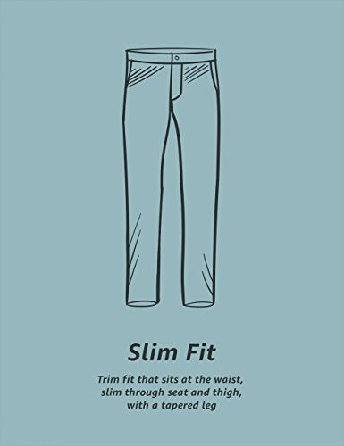 Amazon Essentials Men's Slim-Fit Wrinkle-Resistant Flat-Front Chino Pant, Black, 28W x 30L