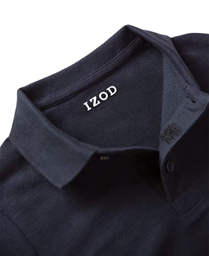 IZOD Boys' School Uniform Adaptive Short Sleeve Polo Shirt, Velcro Closure & Faux Buttons, Comfortable Pique Fabric, White, 4-5