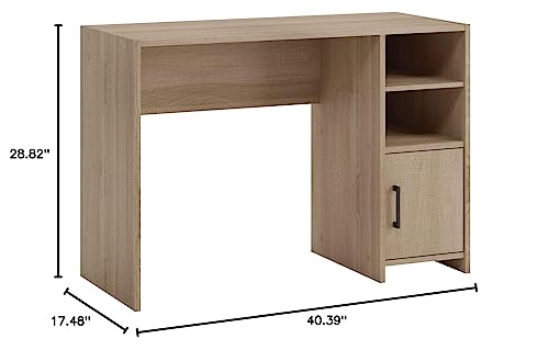 Sauder Beginnings Desk, L: 40.39" x W: 17.48" x H: 28.82", Summer Oak Finish