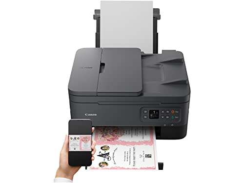 Canon PIXMA TR7020a All-in-One Wireless Color Inkjet Printer, with Duplex Printing, Mobile Printing, and Auto Document Feeder, Black, Works with Alexa