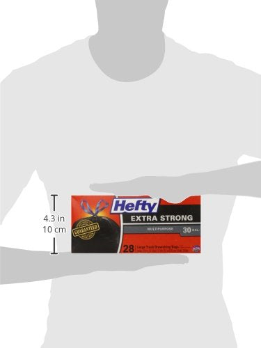 Hefty Strong Large Trash Bags, 30 Gallon, 28 Count