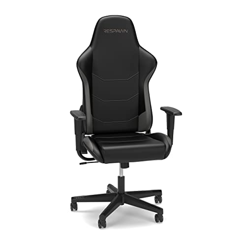 RESPAWN 110 Ergonomic Gaming Chair - Racing Style High Back PC Computer Desk Office Chair - 360 Swivel, Integrated Headrest, 135 Degree Recline with Adjustable Tilt Tension & Angle Lock - 2023 Grey