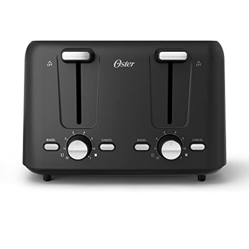 Oster 4-Slice Toaster with Bagel and Reheat Settings and Extra-Wide Slots