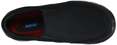 Skechers Men's Black Flex Advantage Slip Resistant Mcallen Slip On - 9 D(M) US