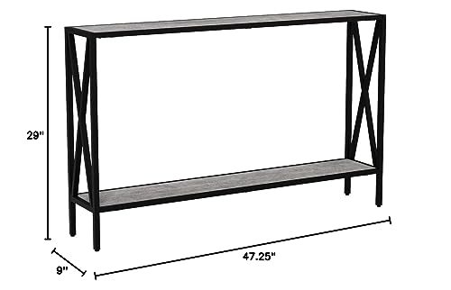 Convenience Concepts Tucson Console Table with Shelf, Faux Birch