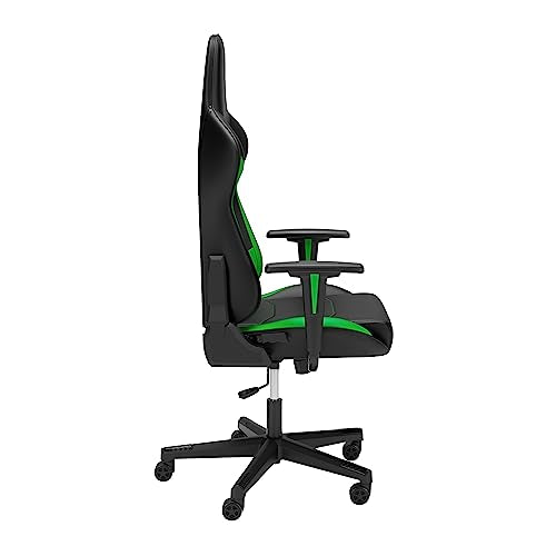 RESPAWN 110 Ergonomic Gaming Chair - Racing Style High Back PC Computer Desk Office Chair - 360 Swivel, Integrated Headrest, 135 Degree Recline with Adjustable Tilt Tension & Angle Lock - 2023 Green