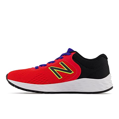 New Balance Kid's Fresh Foam Arishi V2 Bungee Running Shoe, Neo Flame/Black/Lemonade, 12.5 Little Kid
