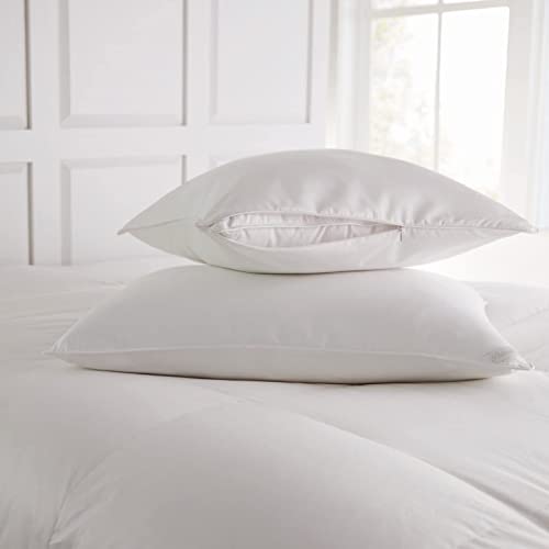 Comfort Beddings Pillow Protectors Standard Size 4 Pack Pillow Cases 100% Waterproof Cotton Terry Fabric Standard Pillow Protector Pillow Covers Zipper Closure ( Standard 20x26 ,4 Pack)