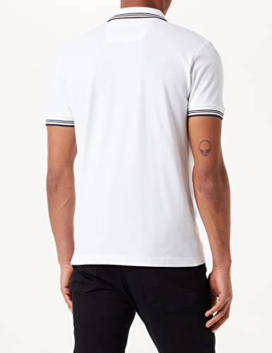 BOSS Men's Paul Curved Logo Polo Shirt, Crisp White