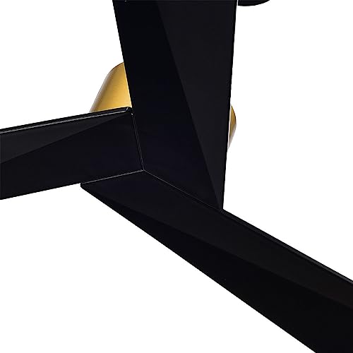 ANFERSONLIGHT 52-Inch Indoor Ceiling Fan with Remote Control, 3-Blades, Reversible Silent DC Motor - Black Finish for Bedroom, Living Room and Dining Room Fan/Light