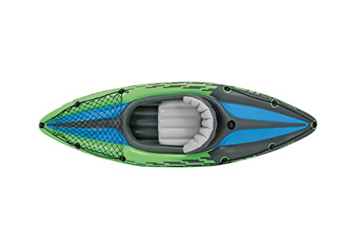 Intex Challenger K1 Kayak, 1-Person Inflatable Kayak Set with Aluminum Oars and High Output Air Pump