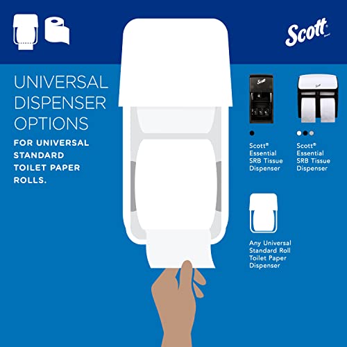 Scott® Professional Standard Roll Toilet Paper (04460), with Elevated Design, 2-Ply, White, Individually wrapped, (550 Sheets/Roll, 80 Rolls/Case, 44,000 Sheets/Case)