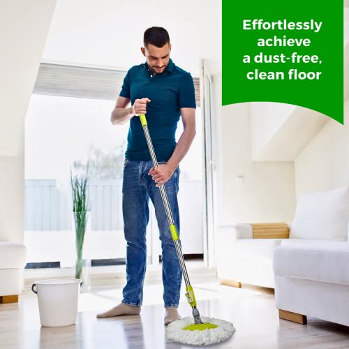 Green Direct Mop Stick for Spin Mop Bucket Cleaning System | Mop Stick and Microfiber Mop Head Included