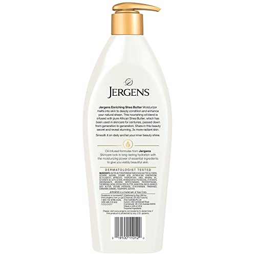 Jergens Base Oil-Infused Shea Butter 16.8 oz, Pack of 3