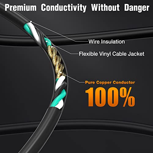 DuraTech Extension Cord 20 ft, Outdoor Extension Cord, 16/3 SJTW, 13 Amps, Heavy Duty Extension Cord for Power Tools, Black