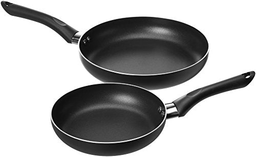 Amazon Basics 3-Piece Non-Stick Frying Pan Set - 8 Inch, 10 Inch, and 12 Inch