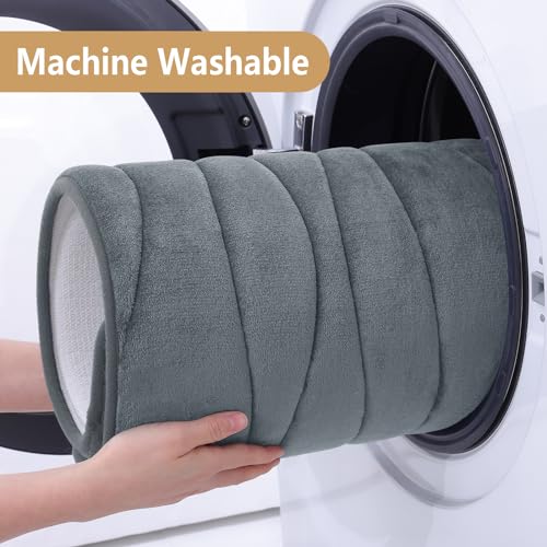 Buganda Memory Foam Bathroom Rug Mat 24x16, Extra Soft and Absorbent Bath Mats, Non-Slip and Machine Washable Bath Rugs for Bathroom Floor,Tub and Shower, Dark Grey