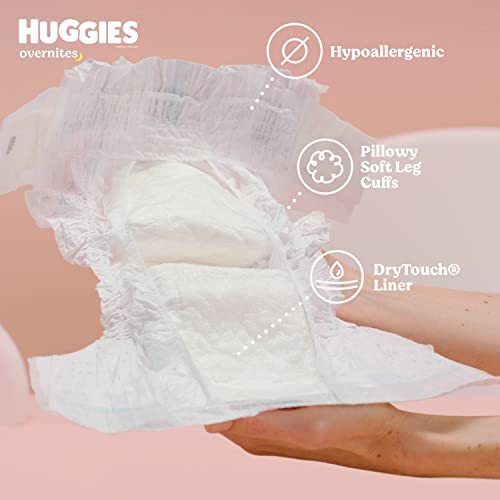 DEAD Huggies Overnites Size 4 Overnight Diapers (22-37 lbs), 116 Ct