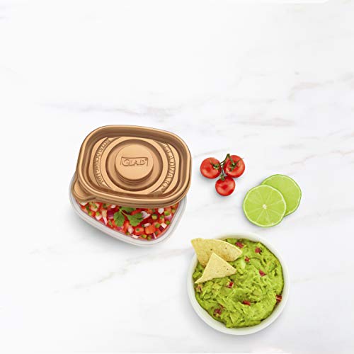 GladWare Home Snack Food Storage Containers, Small Rectangle Holds 9 Ounces of Food, 5 Count Set | With Glad Lock Tight Seal, BPA Free Containers and Lids
