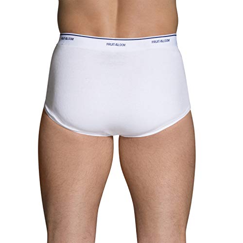 Fruit of the Loom mens Tag-free Cotton Briefs, 9 Pack - White, Medium US