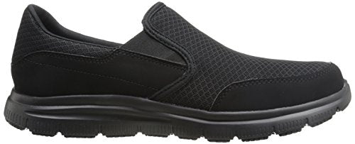 Skechers Men's Black Flex Advantage Slip Resistant Mcallen Slip On - 9 D(M) US