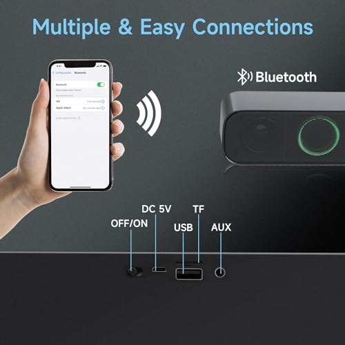 HI-PLANX Speakers with Phone Holder,Stereo Sound Bar Laptop Speaker for Desktop/Laptop/PC/Pad/Cellphone, Colorful Gradient Lighting Soundbar, USB Desktop Speaker Plug and Play