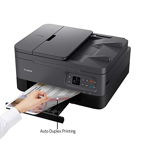 Canon PIXMA TR7020a All-in-One Wireless Color Inkjet Printer, with Duplex Printing, Mobile Printing, and Auto Document Feeder, Black, Works with Alexa