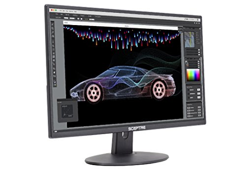 Sceptre 24-inch Professional Thin 1080p LED Monitor 99% sRGB 2x HDMI VGA Build-in Speakers, Machine Black (E248W-19203R Series)