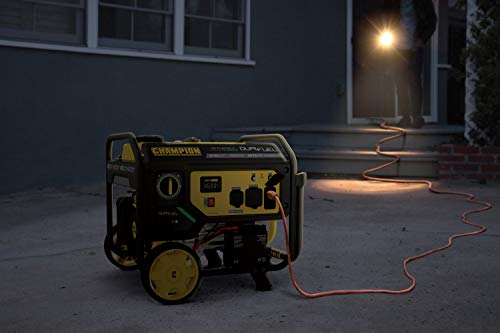Champion Power Equipment 201052 4750/3800-Watt Dual Fuel Portable Generator with Electric Start, Wheel Kit