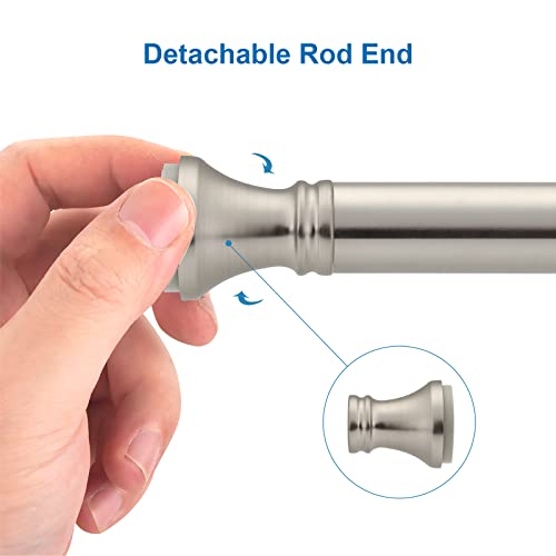 Amazer Spring Tension Curtain Rod, Small Curtain Rod - 26-42 Inches Rust-Resistance Doorway Curtain Rod, Nickel