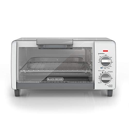 BLACK+DECKER TO1785SG Crisp N Bake Air Fry Toaster Oven, 4-Slice, Gray