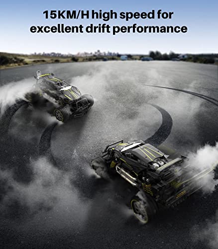 DODOELEPHANT Remote Control Car RC Cars Metal Drift 1/20 Scale Fast 10MPH 2.4Ghz 2WD All Terrain 2X Batteries 50 Min Play Sport Racing Hobby Toy Vehicle Xmas Birthday Gifts for Boys Girls Adults