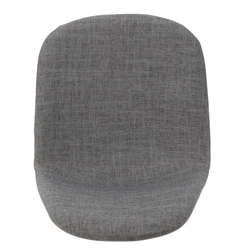 Christopher Knight Home Raina Mid-Century Modern Fabric Dining Chairs with Wood Finished Metal Legs, 2-Pcs Set, Light Grey / Dark Brown