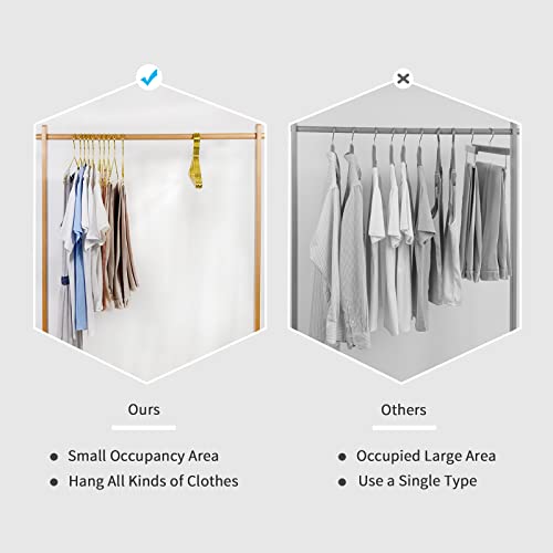 Nature Smile 17 Inch Heavy Duty Shiny Gold Metal Clothes Hanger, Coat Hanger, Suit Hanger, Dress Hanger with Big Notches Pack of 20,Gold
