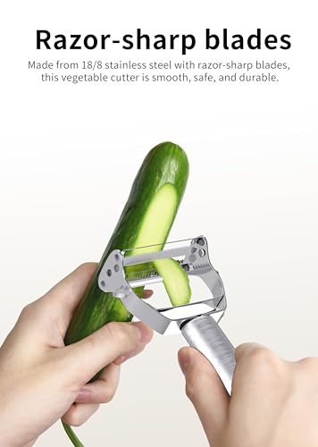GloTika Corn Peeler Vegetable Peeler Set, Stainless Steel Cutter Slicer for Carrot Potato Vegetable, Corn Planer Thresher