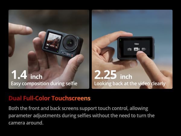 DJI Osmo Action 4 Standard Combo - 4K/120fps Waterproof Action Camera with a 1/1.3-Inch Sensor, Stunning Low-Light Imaging, 10-bit & D-Log M Color Performance, Long-Lasting 160 Mins, Outdoor Camera