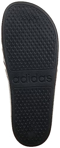 adidas Unisex Adilette Aqua Slides Sandal, Core Black Gold Metallic Core Black, 4 US Men