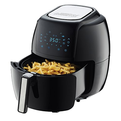GoWISE USA 1700-Watt 5.8-QT 8-in-1 Digital Air Fryer with Recipe Book, Black