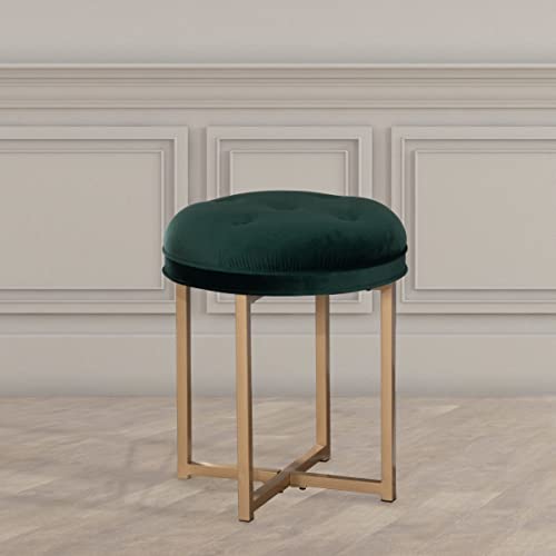 Hillsdale Furniture Vanity Stool, Emerald Green