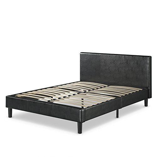 ZINUS Jade Faux Leather Upholstered Platform Bed Frame / Mattress Foundation with Wood Slat Support / No Box Spring Needed / Easy Assembly, Full
