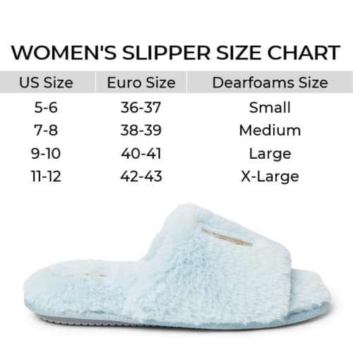 Dearfoams Women's Bridal I Do & I Do Crew Giftable Slide Slipper, I Do Blue, Large