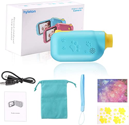 hyleton Video Camera for Kids,1080P FHD Digital Kids Camera Camcorder Video Recorder with 2.4" Screen for Age 3-10 Sky Blue