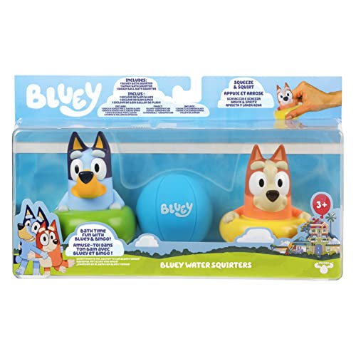 Bluey Bath Squirters 3-Pack, Multicolor, Small