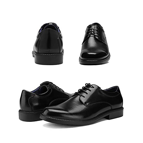 Bruno Marc Men's Downing-02 Black Leather Lined Dress Oxford Shoes Classic Lace Up Formal Size 8 M US