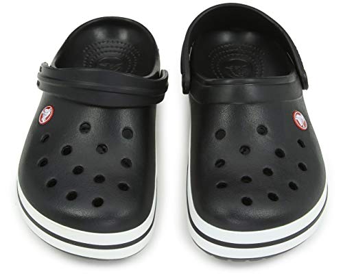 Crocs unisex adult Men's and Women's Crocband Clog, Black, 8 Women 6 Men US